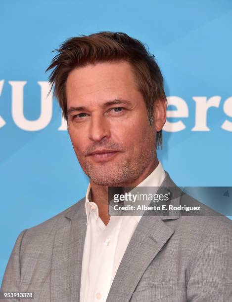 Actor Josh Holloway attends NBCUniversal's Summer Press Day 2018 at The Universal Studios Backlot on May 2, 2018 in Universal City, California.