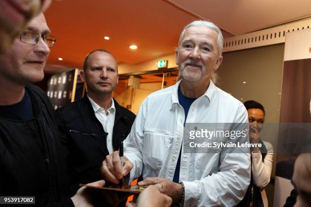 Actor Patrick Duffy signs autographs before Q&A as part of Series Mania Lille Hauts de France festival day 6 photocall on May 2, 2018 in Lille,...