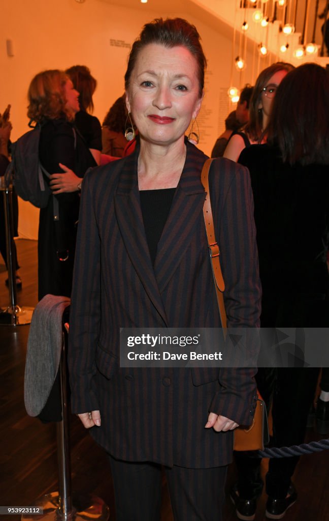 Lesley Manville attends the press night performance of "Mood Music