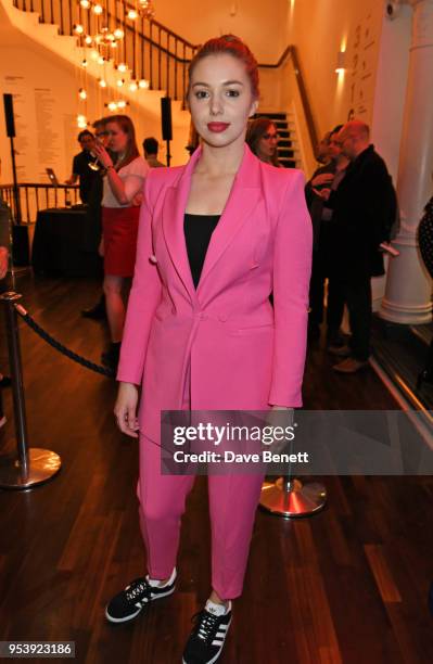 Cast member Seana Kerslake attends the press night performance of "Mood Music" at The Old Vic Theatre on May 2, 2018 in London, England.