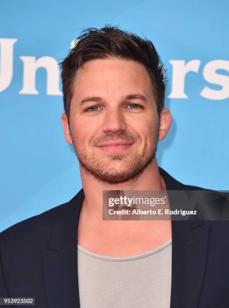 Actor Matt Lanter attends NBCUniversal's Summer Press Day 2018 at The Universal Studios Backlot on May 2, 2018 in Universal City, California.