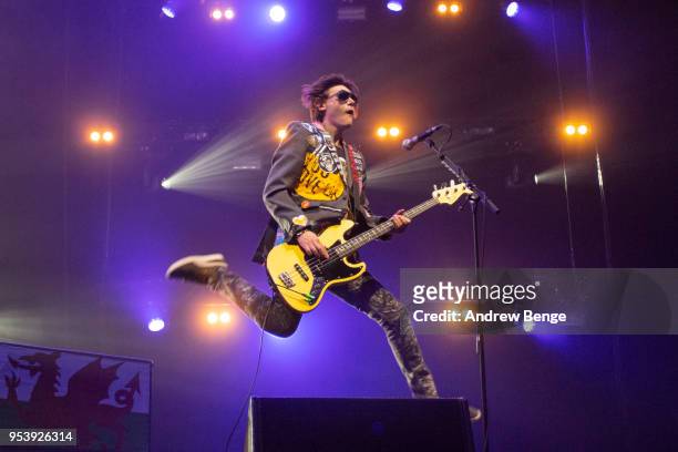 Nicky Wire of Manic Street Preachers performs at First Direct Arena Leeds on May 2, 2018 in Leeds, England.