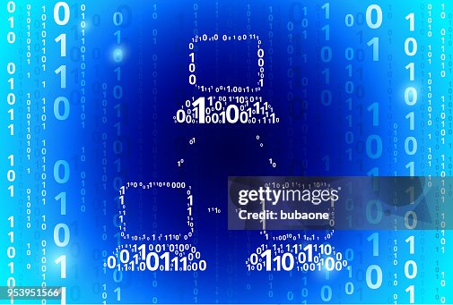 電腦 Web 二進位代碼藍色向量模式背景 電腦 Web 二進位代碼藍色向量模式背景