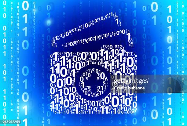 medical records binary code blue vector pattern background - virtual wellness stock illustrations