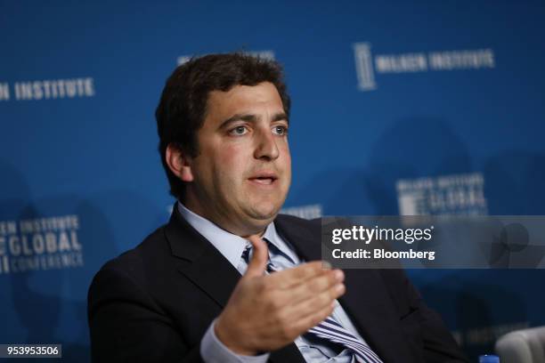 Ben Kovler, chief investment officer of Kovpak Ltd., speaks during the Milken Institute Global Conference in Beverly Hills, California, U.S., on...