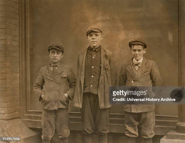 Joseph Giordano, Freddie Reed, Willard Leavenworth, Young Employees at Kibbe's Candy Factory, Three-Quarter Length Portrait, Springfield,...