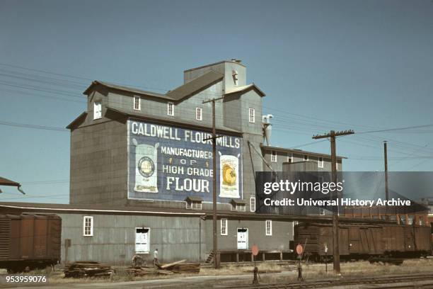 Flour Mill, Caldwell, Idaho, USA, Russell Lee for Farm Security Administration - Office of War Information, July 1941.