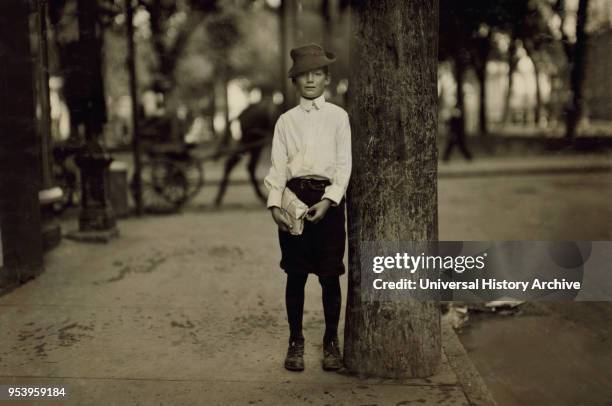 Young Office Boy Employed by Law Firm, 11 years old, Full-Length Portrait, Mobile, Alabama, USA, Lewis Hine for National Child Labor Committee,...