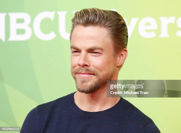 Derek Hough attends NBCUniversal Summer Press Day 2018 held at Universal Studios Backlot on May 2, 2018 in Universal City, California.