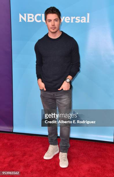 Actor Josh Henderson attends NBCUniversal's Summer Press Day 2018 at The Universal Studios Backlot on May 2, 2018 in Universal City, California.