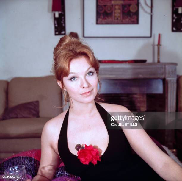Portrait de l'actrice Marina Vlady à Paris dans les années 70, France. Circa 1970.