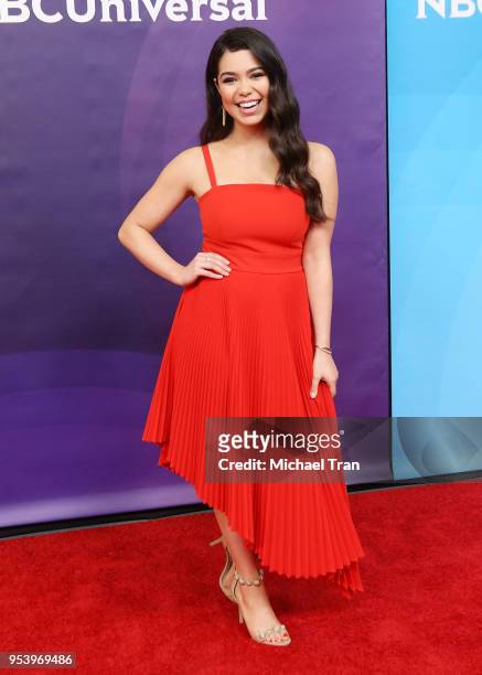 Auli'i Cravalho attends NBCUniversal Summer Press Day 2018 held at Universal Studios Backlot on May 2, 2018 in Universal City, California.