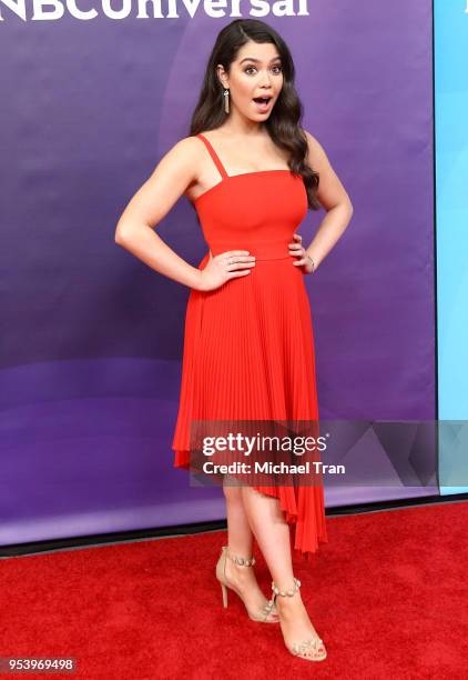 Auli'i Cravalho attends NBCUniversal Summer Press Day 2018 held at Universal Studios Backlot on May 2, 2018 in Universal City, California.