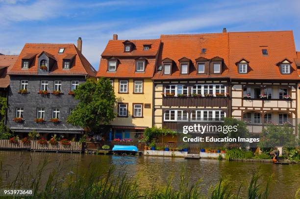Bamberg, Little Venice, Regnitz river, Old fishermen«s houses, UNESCO World Heritage site, Franconia, Bavaria, Germany, Europe.
