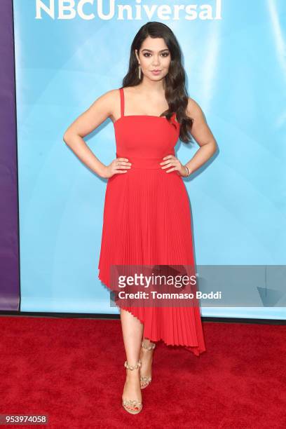 Auli'i Cravalho attends the NBCUniversal Summer Press Day 2018 at Universal Studios Backlot on May 2, 2018 in Universal City, California.