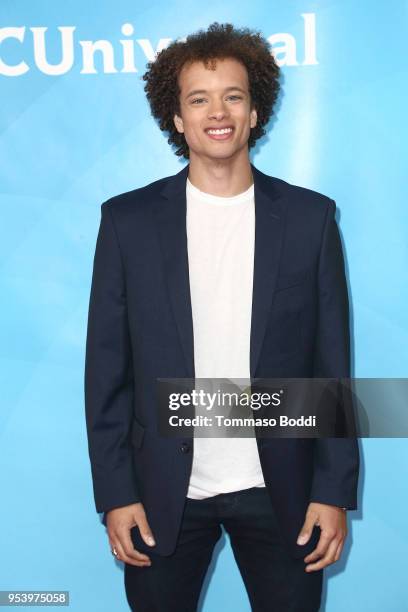 Damon J. Gillespie attends the NBCUniversal Summer Press Day 2018 at Universal Studios Backlot on May 2, 2018 in Universal City, California.