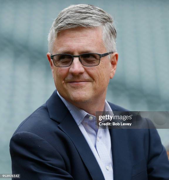 Houston Astros general manager Jeff Luhnow at Minute Maid Park on April 30, 2018 in Houston, Texas.
