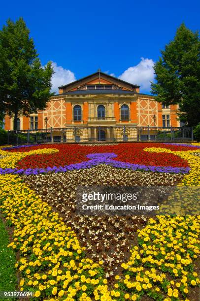 Bayreuth, Festival Richard Wagner Opera House, Bayreuth Festspielhaus, Opera House, Upper Franconia, Franconia, Bavaria, Germany.