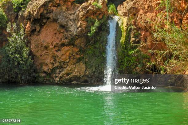 waterfall in tavira, portugal: pego do inferno - tavira stock pictures, royalty-free photos & images