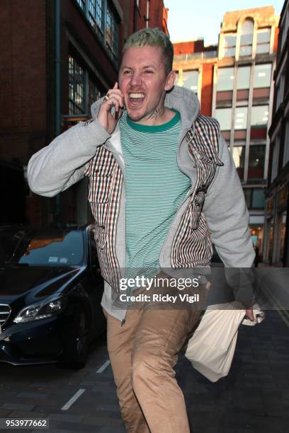 Professor Green seen attending Rubbish Cafe's launch party on May 2, 2018 in London, England.