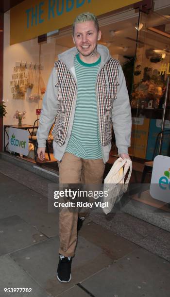 Professor Green seen attending Rubbish Cafe's launch party on May 2, 2018 in London, England.