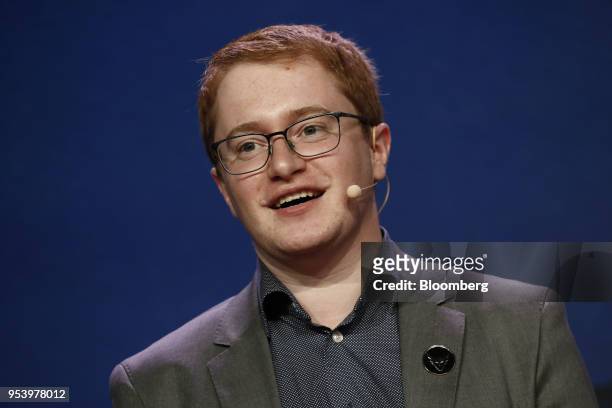 Noah Whinston, chief executive officer of Immortals LLC, speaks during the Milken Institute Global Conference in Beverly Hills, California, U.S., on...
