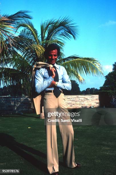 Julio Iglesias posing for a portrait on June 5, 1980 in Miami, Florida.