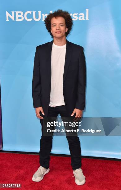 Actor Damon J. Gillespie attends NBCUniversal's Summer Press Day 2018 at The Universal Studios Backlot on May 2, 2018 in Universal City, California.