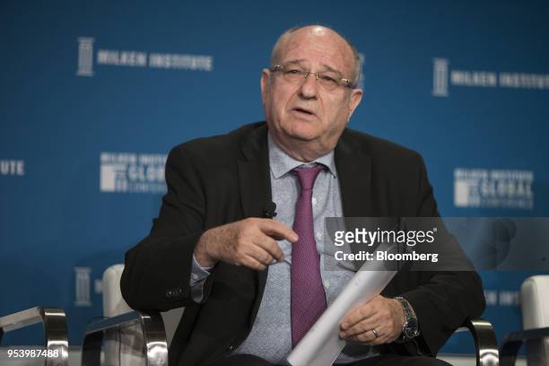 Peretz Lavie, president of Technion Inc., speaks during the Milken Institute Global Conference in Beverly Hills, California, U.S., on Wednesday, May...