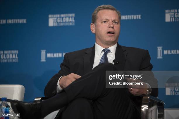 Eli Groner, director general of Israel Prime Minister Benjamin Netanyahu's office, speaks during the Milken Institute Global Conference in Beverly...