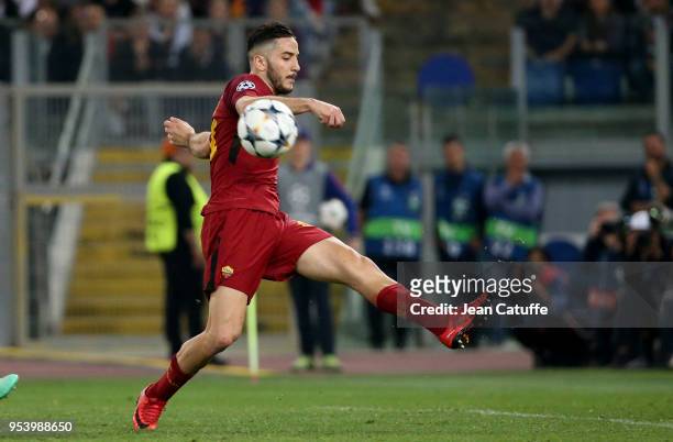 Kostas Manolas of AS Roma during the UEFA Champions League Semi Final second leg match between AS Roma and Liverpool FC at Stadio Olimpico on May 2,...