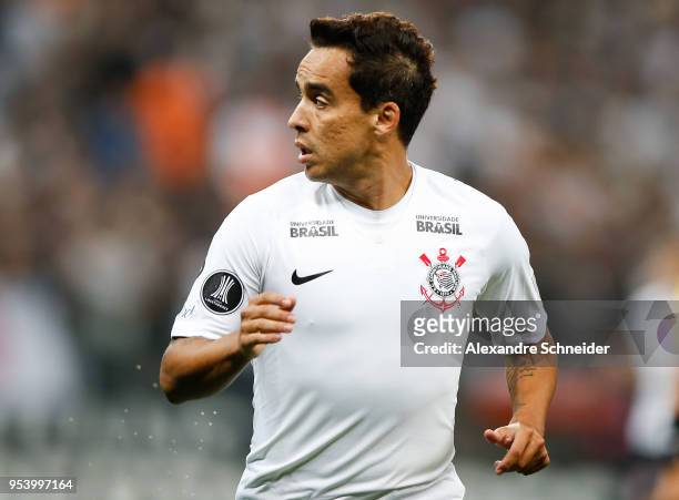 Jadson of Corinthians of Brazil in action during the match against Independiente for the Copa CONMEBOL Libertadores 2018 at Arena Corinthians Stadium...
