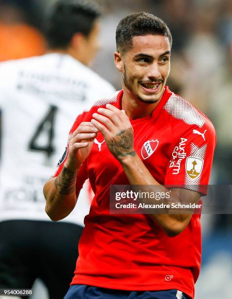 Jorge Figal of Independiente of Argentina in action during the match against Corinthians for the Copa CONMEBOL Libertadores 2018 at Arena Corinthians...