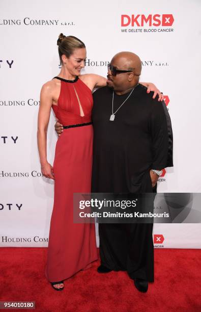 Founder Katharina Harf greets CeeLo Green at The DKMS Love Gala 2018 at Cipriani Wall Street on May 2, 2018 in New York City.