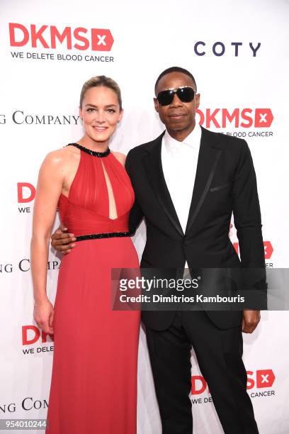 Co-Founder Katharina Harf, recording artists Doug E. Fresh attend The DKMS Love Gala 2018 at Cipriani Wall Street on May 2, 2018 in New York City.