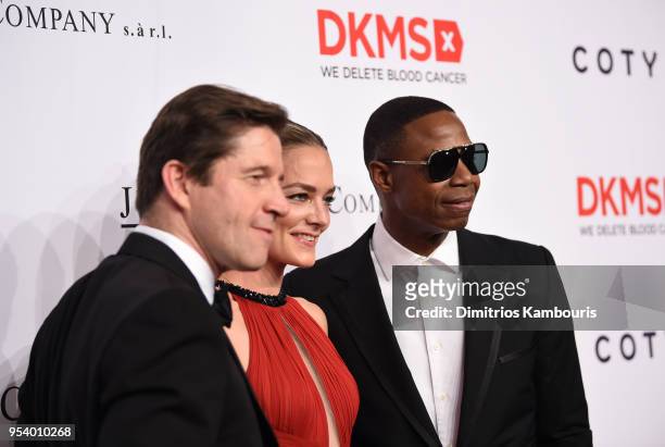 Bally Group Frederic De Narp, Co-Founder Katharina Harf, recording artists Doug E. Fresh attend The DKMS Love Gala 2018 at Cipriani Wall Street on...