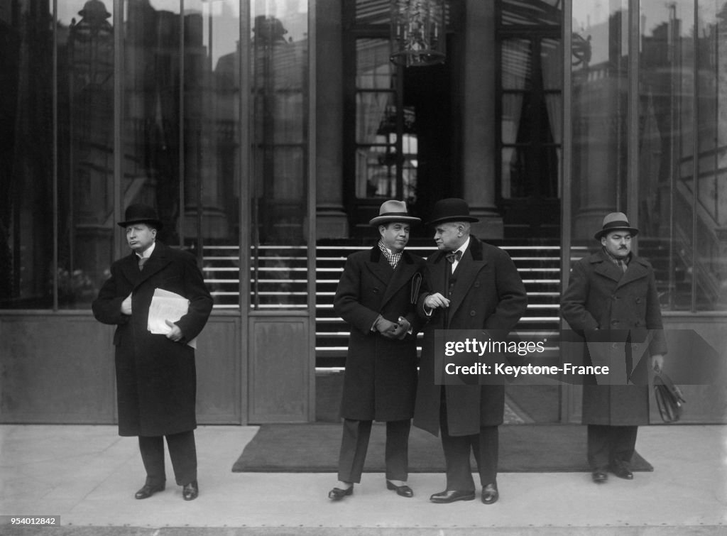 Georges Mandel, Jacques Stern, Louis de Chappedelaine, Marcel Déat