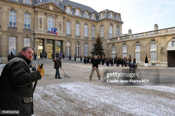 Rachida Dati à l'Elysée pour un conseil des ministres Paris le 17 janvier 2009.