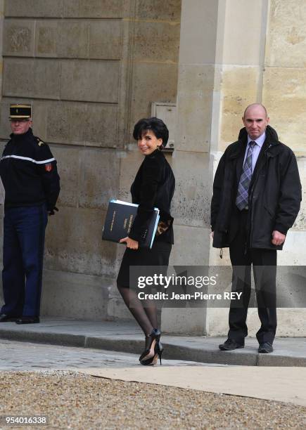 1er conseil des ministre pour Rachida Dati après son accouchement Paris le 17 janvier 2009.