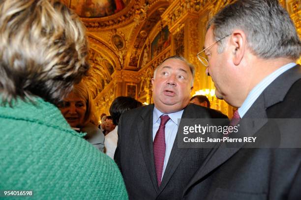 Gérard Larcher au Sénat le jour de son élection le 1 octobre 2008 à Paris, France.