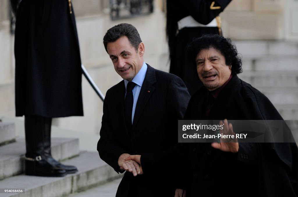 Mouammar Kadhafi à L'Elysée