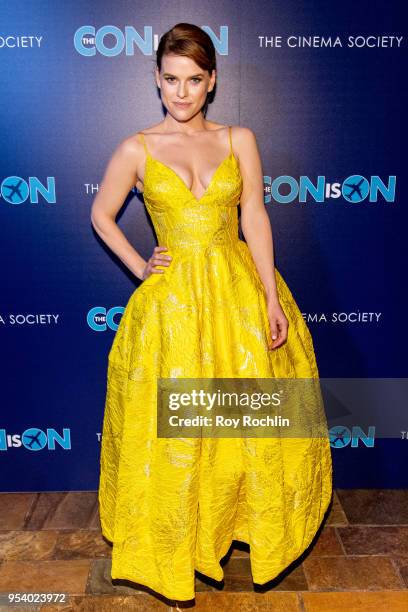 Alice Eve attends "The Con Is On" New York Screening by the Cinema Society at The Roxy Cinema on May 2, 2018 in New York City.