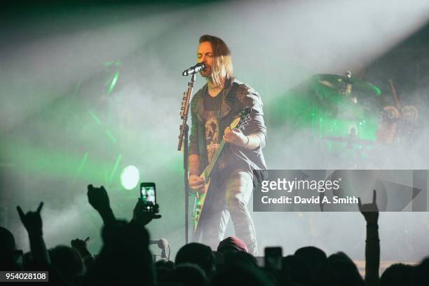 Matthew Tuck of Bullet For My Valentine performs at Iron City on May 2, 2018 in Birmingham, Alabama.