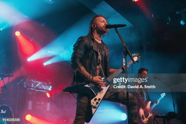 Matthew Tuck of Bullet For My Valentine performs at Iron City on May 2, 2018 in Birmingham, Alabama.