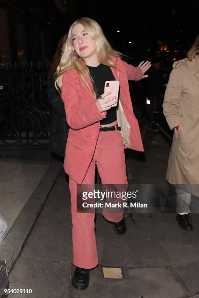 Anais Gallagher attending the Vogue Cocktail reception at the Mandrake Hotel on May 2, 2018 in London, England.