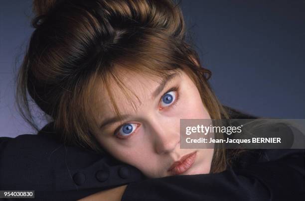 Actrice française Marianne Basler le 11 février 1987 à Paris, France.