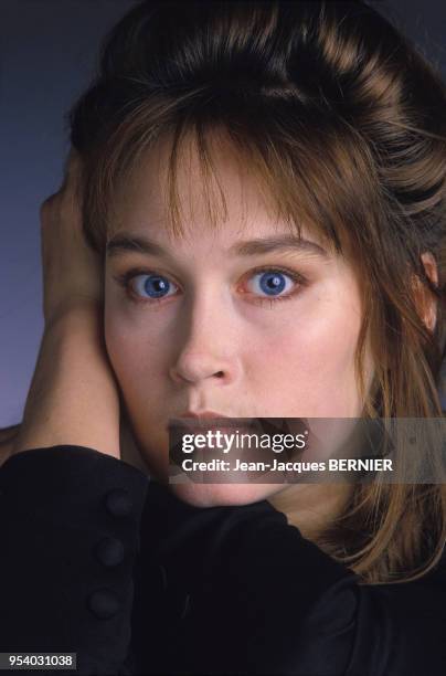 Actrice française Marianne Basler le 11 février 1987 à Paris, France.