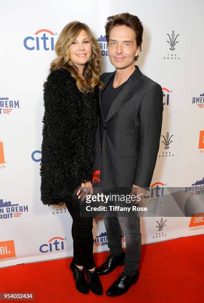 Daisy Fuentes and Richard Marx attend the world premiere of American Dream: Detroit at The Grove on May 2, 2018 in Los Angeles, California.