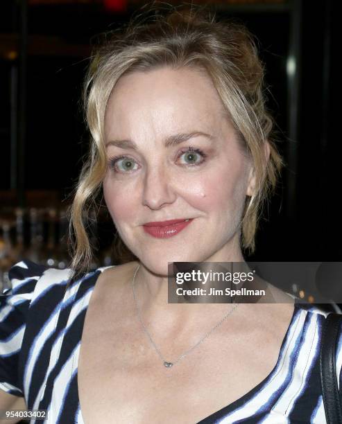 Actress Geneva Carr attends the screening after party for "The Con Is On" hosted by The Cinema Society at Arlo Roof Top on May 2, 2018 in New York...