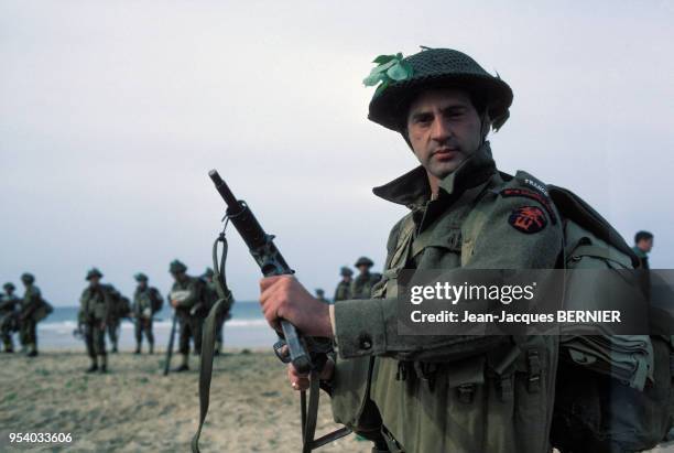 Daniel Auteuil sur le tournage du film 'Palace' réalisé par Edouard Molinaro en 1984, France.